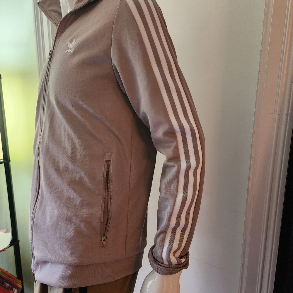 Adidas Originals A9 Adicolor Classics  Track Jacket Men’s Size Medium Taupe - Picture 3 of 10